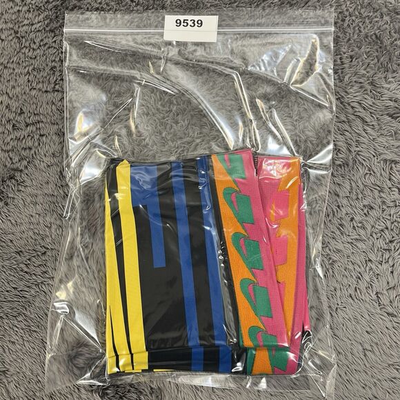 Nike Leggings Womens Small Black Rainbow Striped Athletic Ankle Stretch - Picture 12 of 12